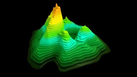 Topographic map background Valleys and mountains Stock Illustration