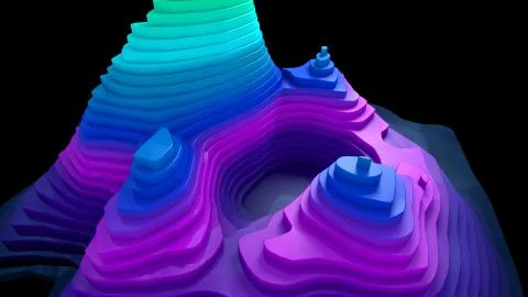 Topographic map background Valleys and mountains Stock Illustration
