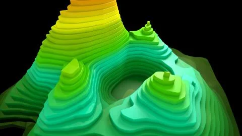Topographic map background Valleys and mountains Stock Illustration