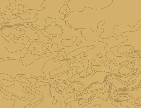 Topographic map on a brown background. Stock Illustration