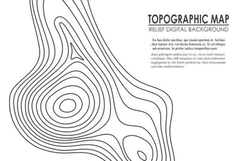 Topographic map contour background. Line map with elevation. Geographic World Stock Illustration