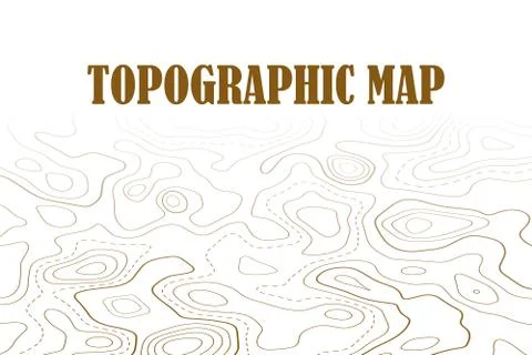 Topographic map contour background. Line map with elevation. Geographic World Illustrazione stock