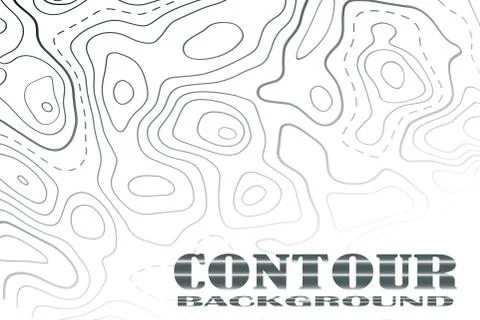 Topographic map contour background. Line map with elevation. Geographic World Illustrazione stock