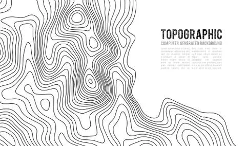 Topographic map contour background. Topo map with elevation. Contour map vector Stock Illustration