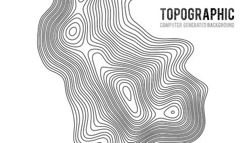 Topographic map contour background. Topo map with elevation. Contour map vector Stock-Illustration