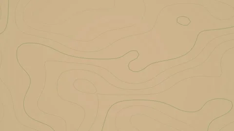 Topographic Map Contour Lines Background - Abstract Beige and Green Pattern Stock Footage 347561442