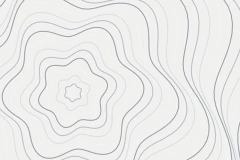 Topographic map with contour lines in gray and white Stock Illustration