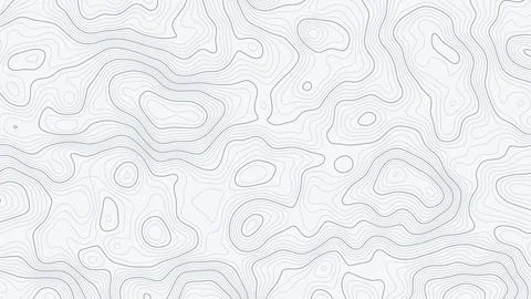 Topographic map contour lines on light grey, abstract background イラスト素材