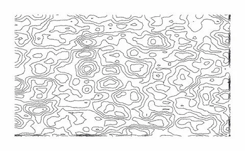 Topographic map contour lines pattern. Black and white geographical terrain.. Stock Illustration