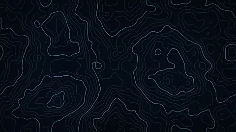 Topographic map contour lines slowly shifting, 4K seamless loop 動画素材 347464378
