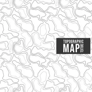 Topographic map contour lines texture seamless background Illustrazione stock
