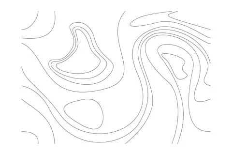 Topographic Map Contour Lines Vector Stock Illustration
