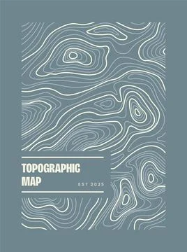 Topographic map cover design. Vector illustration Stock Illustration