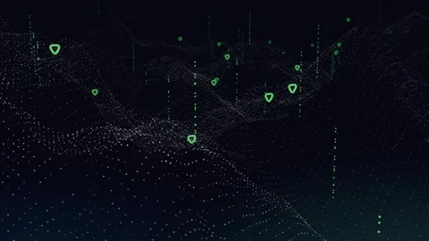 Topographic map data structure Landscape, digital technology concept, dot p.. Stock Footage 273569653