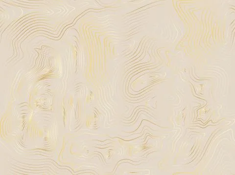 Topographic map gold abstract background with contour altitude lines. Stock Illustration