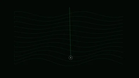 Topographic map illustration showing elevation contours on black background Stock Footage 338311318