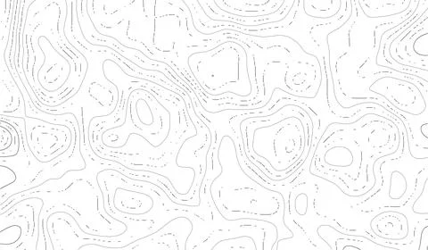 Topographic Map Lines Vector Illustration on White Background Stock Illustration