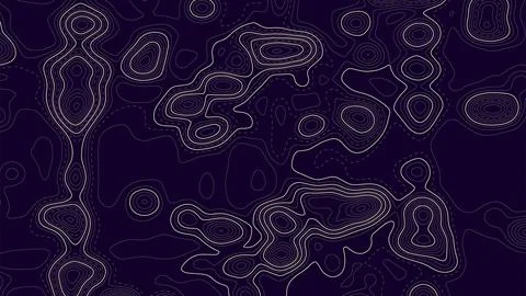 Topographic map orange on blue background. Geographic line map with elevati.. Stock Illustration