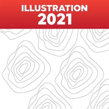 Topographic map pattern. Map of geographic. Topography linear map area patter Stock Illustration