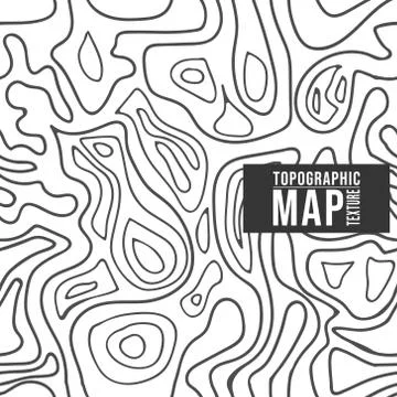 Topographic map pattern. Seamless background with contour lines Stock Illustration