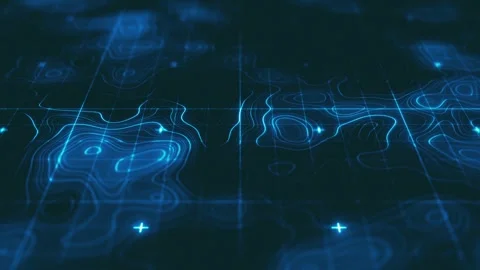 Topographic Map Scanner Exploration Background Vidéo 246585596