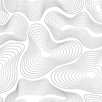 Topographic map seamless pattern. Vector background illustration Stock Illustration