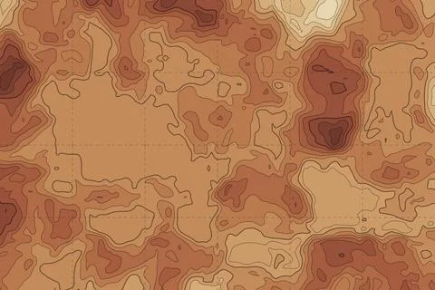 Topographic map showing terrain elevation contours Stock Illustration