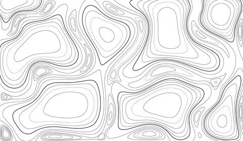 Topographic Map Vector Illustration with Contour Lines Landscape Stock Illustration