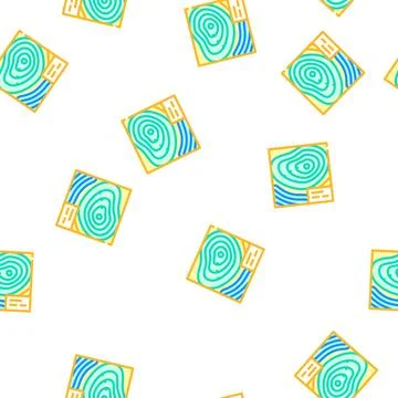 Topographic map vector seamless pattern flat Stock Illustration
