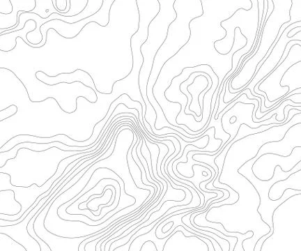 Topographic map on a white background. Stock Illustration