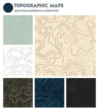 Topographic maps. Awesome isoline patterns, seamless design. Modern tileabl.. 스톡 사진