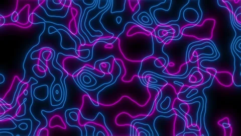 Topographic neon map background. Topo co... | Stock Video | Pond5