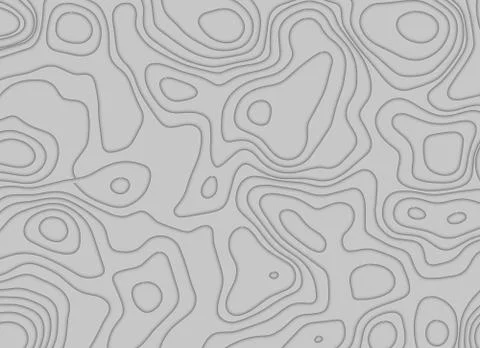 Topographic pattern lines on gray background Stock Illustration