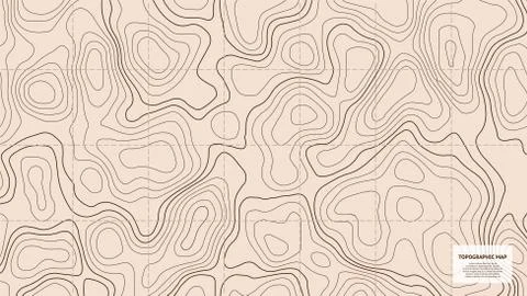 Topographic world map Ilustração Stock