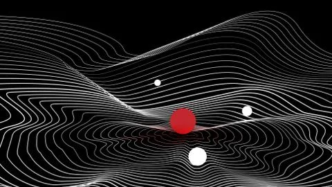 Topographical Map with Spheres - Vector Illustration. Stock Illustration