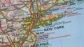 Topographical map of the USA. New York HD Footage
