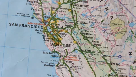 Topographical map of the USA. Western seaboard Stock Footage 5455896