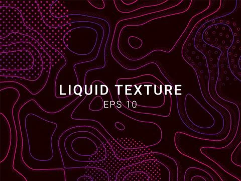 Topography gradient texture. Liquid pattern. Modern Memphis fluid dark art Illustrazione stock