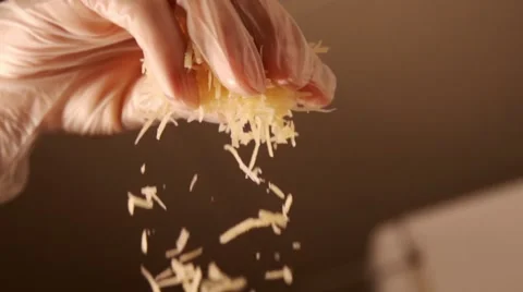 Topping cheese in slow motion Stock Footage 67857407