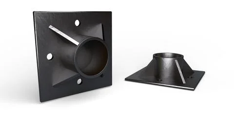 Tops for helical piers. isolated cgi industrial 3D rendering Stock Illustration