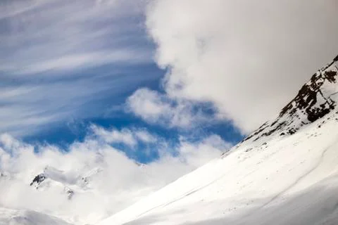 The tops of the mountains. Stock Photos