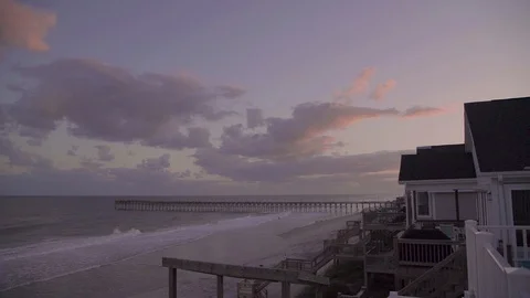 Topsail Beach Sunset Timelapse Stock Footage 116989048