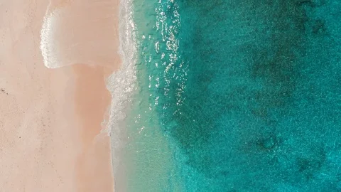 Topshot of perfect beach on Seychelles Stock Footage 87033308