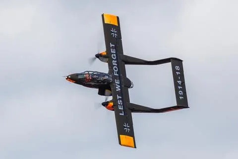 Topside pass by the OV-10 Bronco Stock Photos