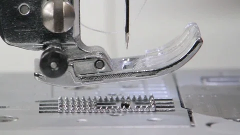 Topstitching of fabric on the sewing machine 스톡 동영상 71138989