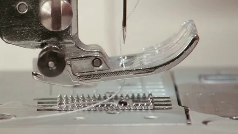 Topstitching of fabric on the sewing machine Video stock 71139434