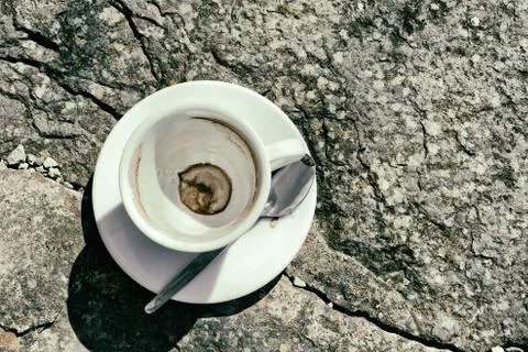 Topview of empty coffee cup Stock Photos