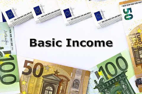 Topview photo on Universal Basic Income theme Stock-Fotos