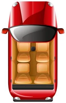 A topview of a red car Stock Illustration