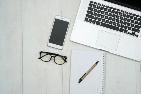 Topworkdesk_white Stock Photos